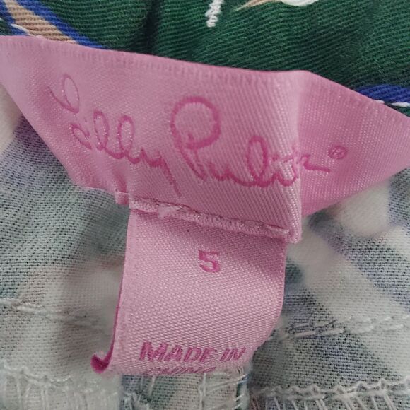 Lilly Pulitzer Peacock Pants Girls Size 5 EUC - Picture 6 of 8